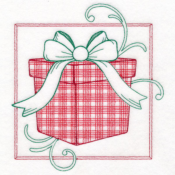 Retro Gingham Christmas Gift