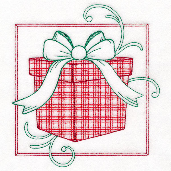 Retro Gingham Christmas Gift