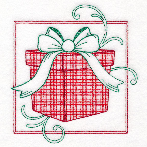 Retro Gingham Christmas Gift