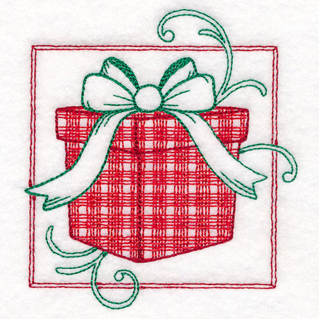 Retro Gingham Christmas Gift