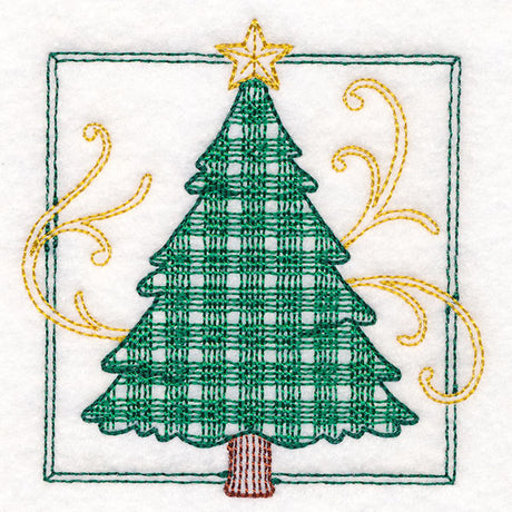 Retro Gingham Christmas Tree