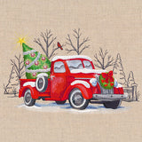 Classic Christmas Retro Truck Scene