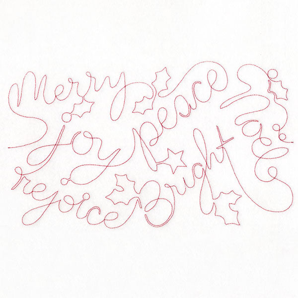 Words of Christmas Cheer (Edge-to-Edge Quilting)