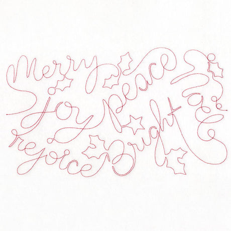 Words of Christmas Cheer (Edge-to-Edge Quilting)