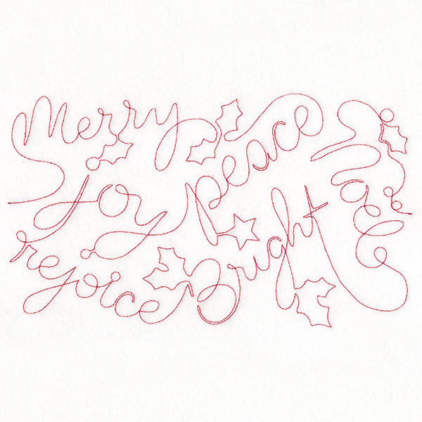 Words of Christmas Cheer (Edge-to-Edge Quilting)