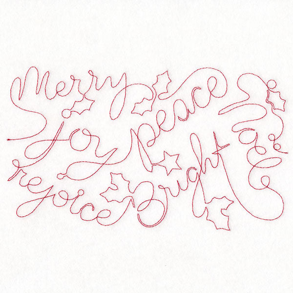 Words of Christmas Cheer (Edge-to-Edge Quilting)