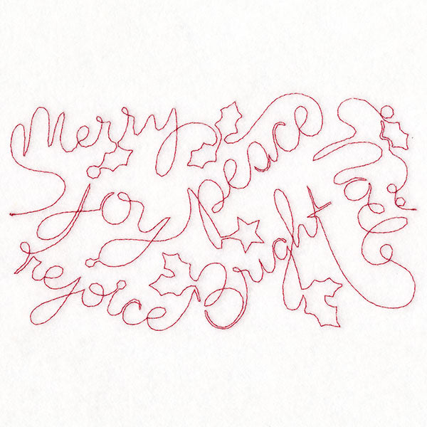 Words of Christmas Cheer (Edge-to-Edge Quilting)