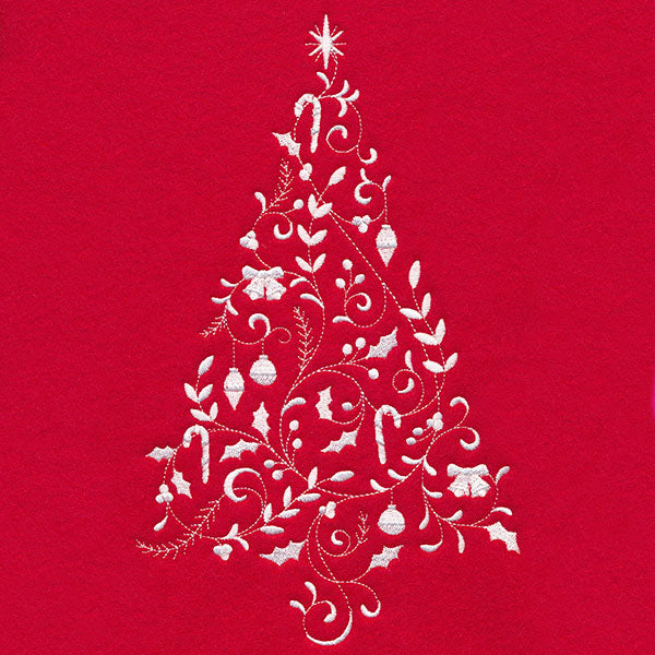Christmas Filigree Tree (Whitework)
