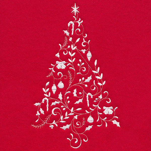 Christmas Filigree Tree (Whitework)