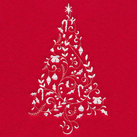 Christmas Filigree Tree (Whitework)