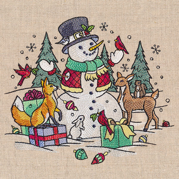 Country Christmas Animal Scene