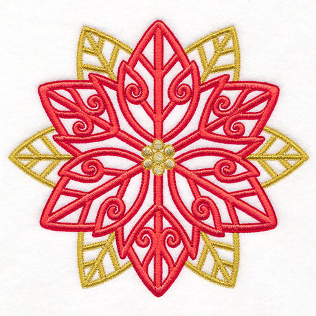 Ironwork Christmas Poinsettia Feature