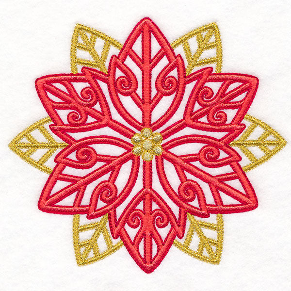 Ironwork Christmas Poinsettia Feature