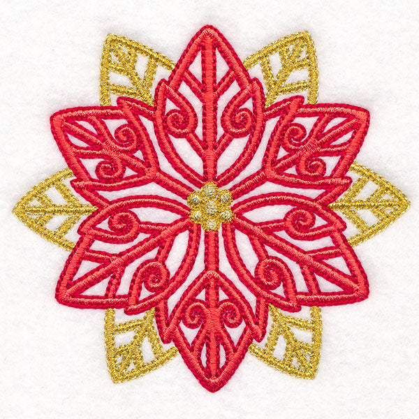 Ironwork Christmas Poinsettia Feature