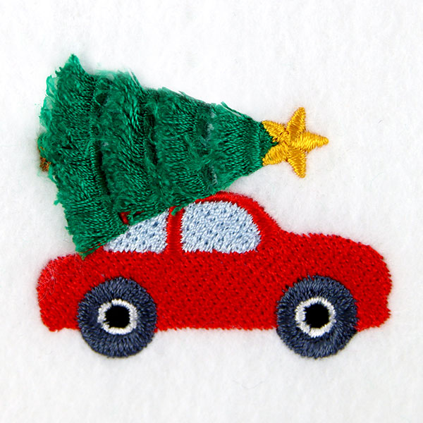 'Tis the Season Christmas Car with Tree (Fringe)