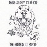 The Christmas Tree Fainted Golden Retriever