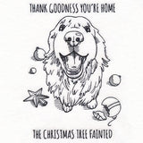 The Christmas Tree Fainted Golden Retriever