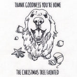 The Christmas Tree Fainted Golden Retriever