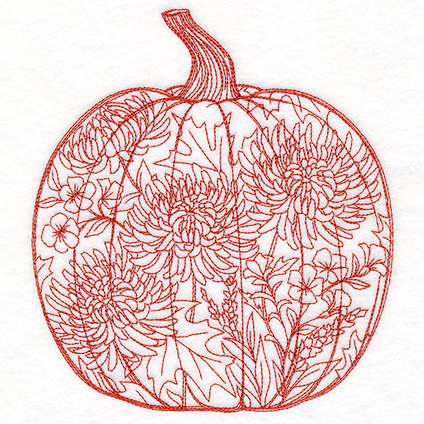 Fall Flowers Pumpkin