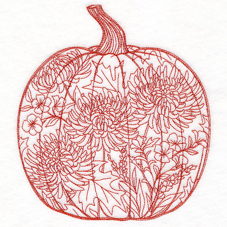 Fall Flowers Pumpkin