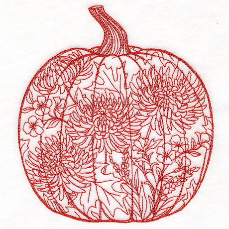 Fall Flowers Pumpkin