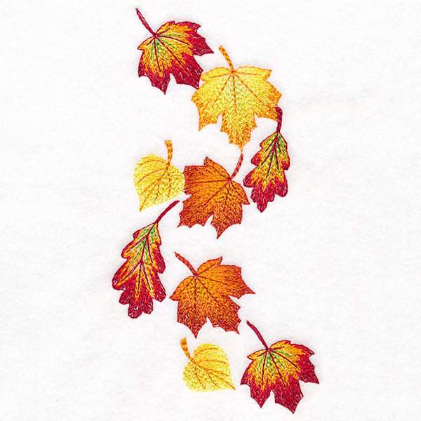 Cascading Leaves in Autumn