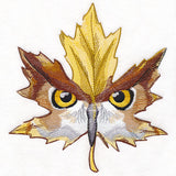 Autumn Maple Leaf Owl Silhouette