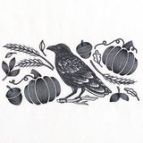 Raven in Fall Flourishes Border