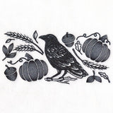 Raven in Fall Flourishes Border