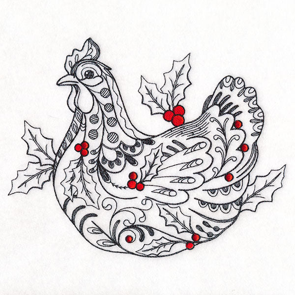Doodle Treasures - Christmas Hen