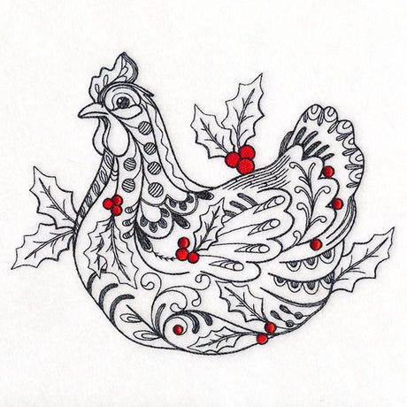 Doodle Treasures - Christmas Hen