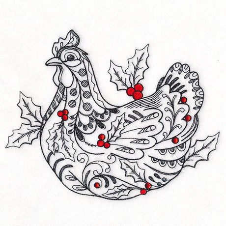 Doodle Treasures - Christmas Hen
