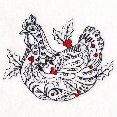 Doodle Treasures - Christmas Hen