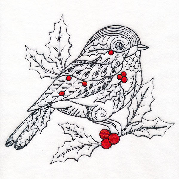 Doodle Treasures - Christmas Chickadee