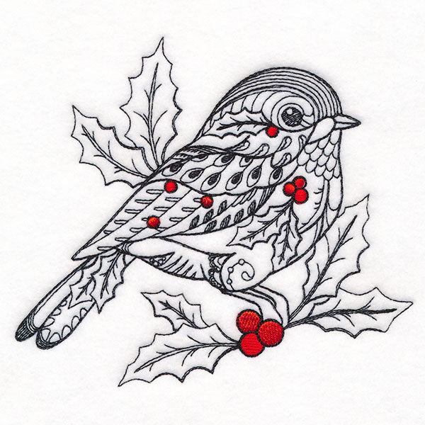 Doodle Treasures - Christmas Chickadee