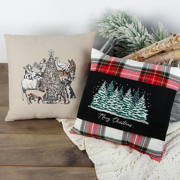 Merry Christmas Pine Tree Border