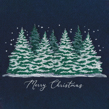 Merry Christmas Pine Tree Border