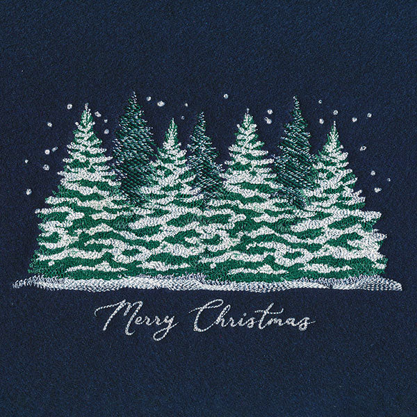 Merry Christmas Pine Tree Border