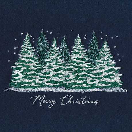 Merry Christmas Pine Tree Border