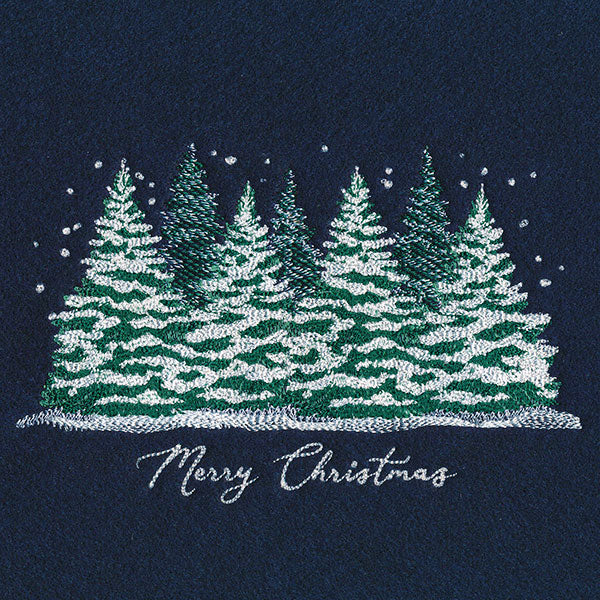 Merry Christmas Pine Tree Border
