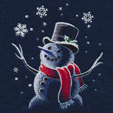 Moonlit Snowfall Snowman