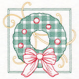 Retro Gingham Christmas Wreath
