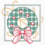 Retro Gingham Christmas Wreath