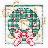 Retro Gingham Christmas Wreath