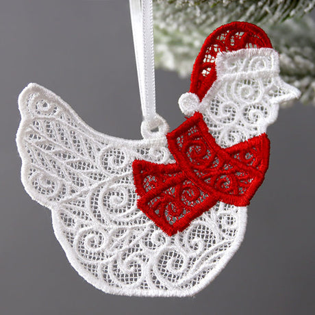 Country Christmas Treasures - Chicken (Lace)