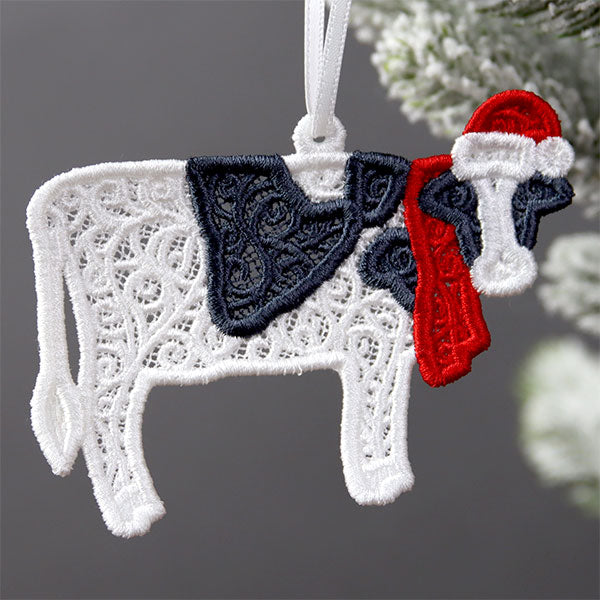 Country Christmas Treasures - Cow (Lace)