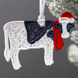 Country Christmas Treasures - Cow (Lace)
