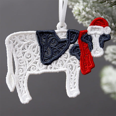 Country Christmas Treasures - Cow (Lace)