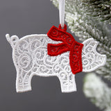 Country Christmas Treasures - Pig (Lace)