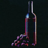 Sommelier's Delight Wine Bottle & Grapes